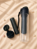 Transparent Water Bottle with Ice Container