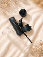 Transparent Water Bottle with Ice Container