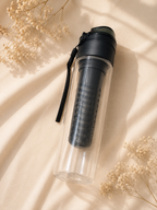 Transparent Water Bottle with Ice Container