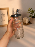 Glass Water Container With Straw